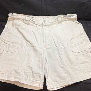 Columbia Sportswear Mens 40 Stone Beige Cotton Cargo Shorts 8 Inseam AM4485
